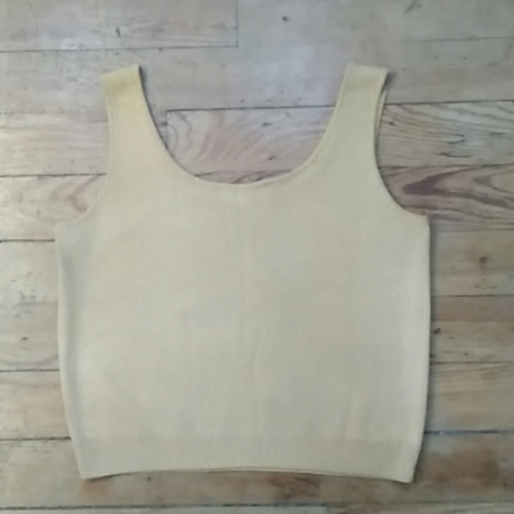 Pre-owned St. John Knit Gold Basic Tank - Picture 4 of 6